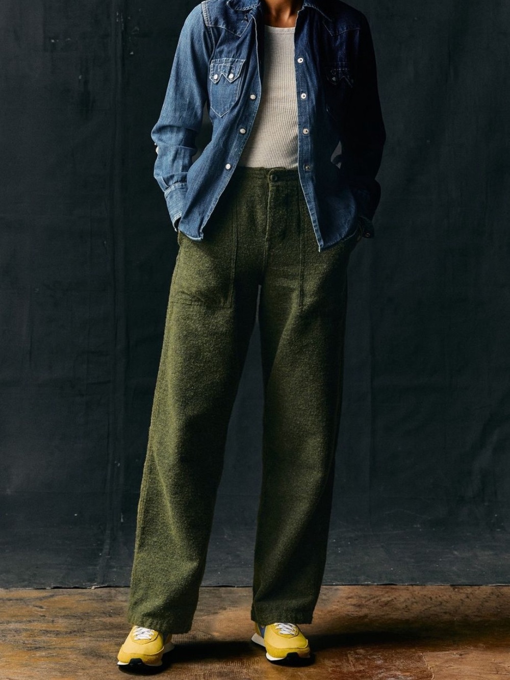 Imogene + Willie Olivia Wool Military Trousers